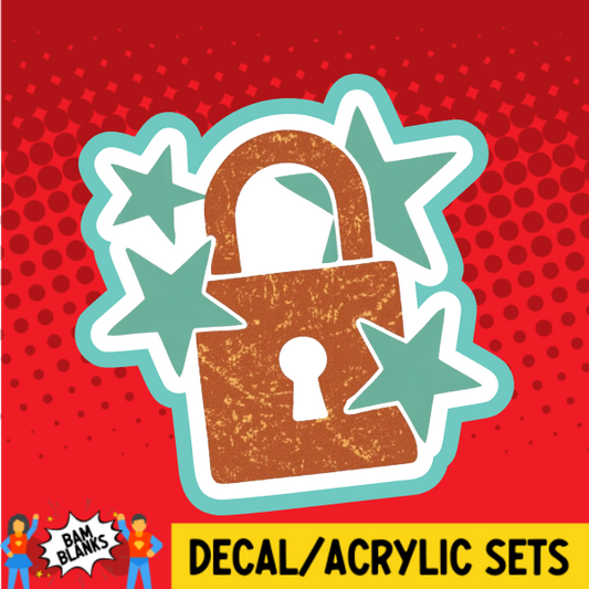 Showgirl Lock - DECAL AND ACRYLIC SHAPE #DA03826