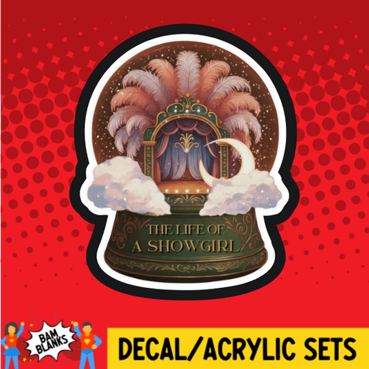 Showgirl Globe - DECAL AND ACRYLIC SHAPE #DA03839