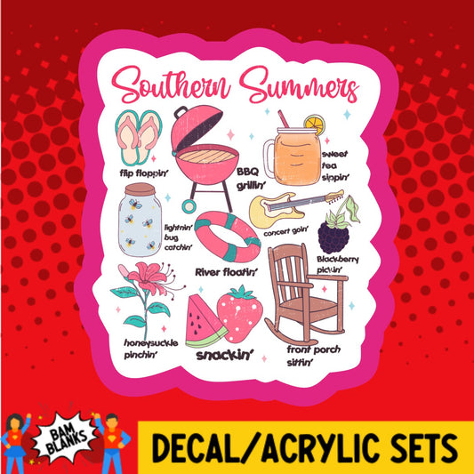 Southern Summers Collage - DECAL AND ACRYLIC SHAPE #DA03692