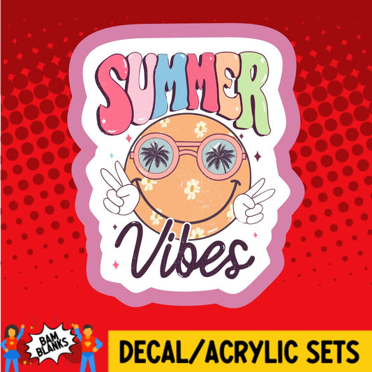Summer Vibes Palm Trees - DECAL AND ACRYLIC SHAPE #DA03695