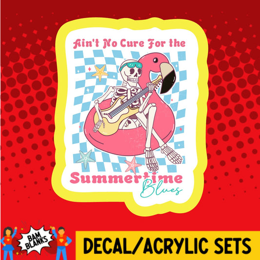 Summertime Blues Skeleton - DECAL AND ACRYLIC SHAPE #DA03696