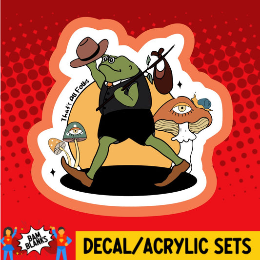 Thats All Folks Frog - DECAL AND ACRYLIC SHAPE #DA03700