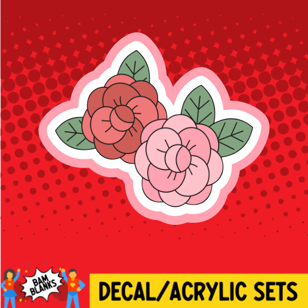Valentine Flowers  - DECAL AND ACRYLIC SHAPE #DA03824