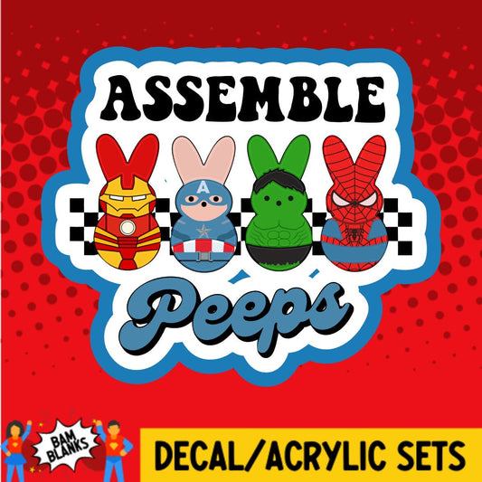 Assemble Peeps - DECAL AND ACRYLIC SHAPE #DA01952