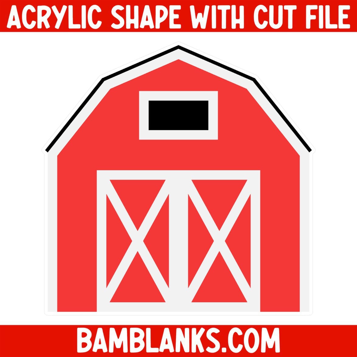 Barn - Acrylic Shape #170