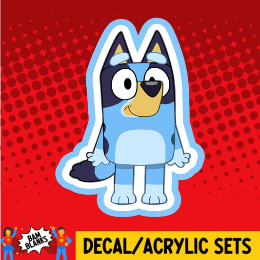 Blue Dog 1 - DECAL AND ACRYLIC SHAPE #DA01727