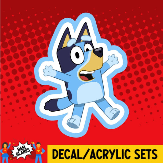 Blue Dog 2 - DECAL AND ACRYLIC SHAPE #DA01728