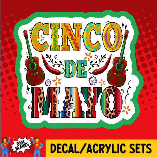 Cinco De Mayo Guitars - DECAL AND ACRYLIC SHAPE #DA02098
