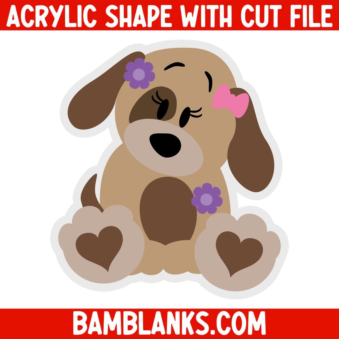 Cute Puppers - Acrylic Shape #375