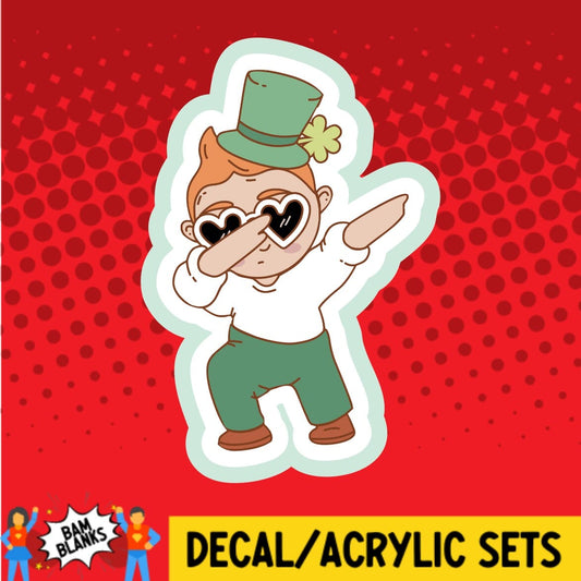 Dabbing Leprechaun - DECAL AND ACRYLIC SHAPE #DA01655