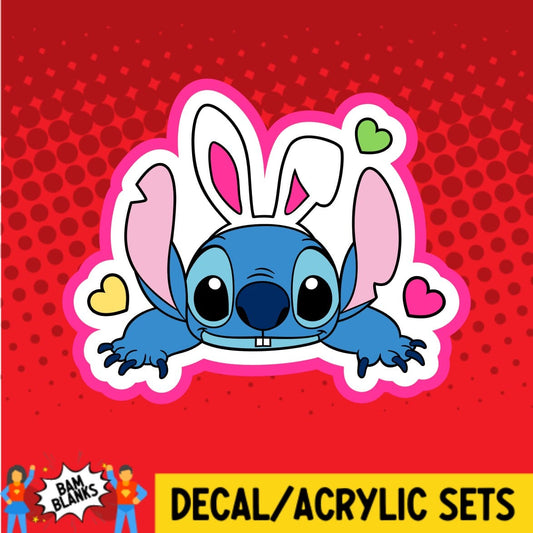 Easter Bunny 626 - DECAL AND ACRYLIC SHAPE #DA01921