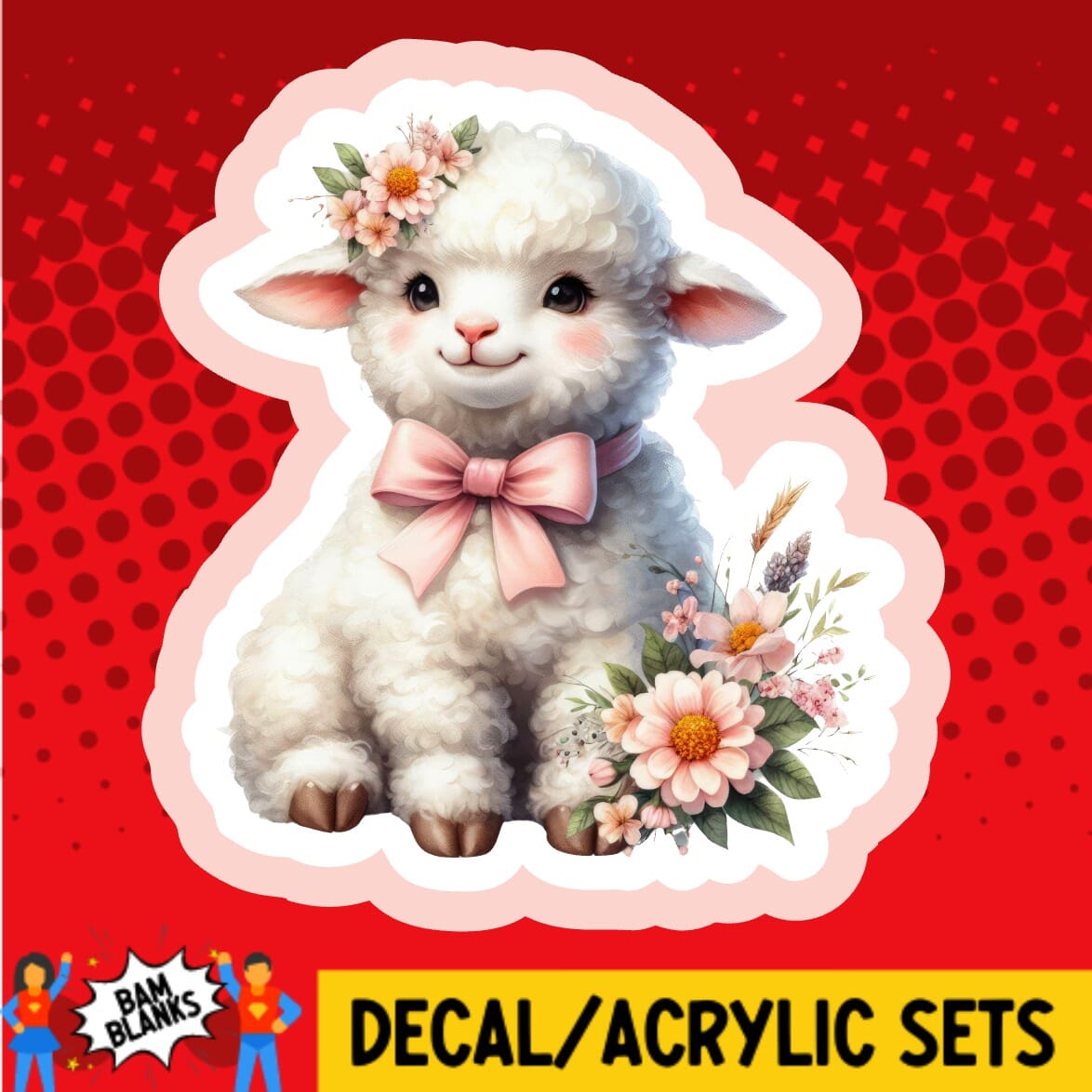 Easter Lamb - DECAL AND ACRYLIC SHAPE #DA01878