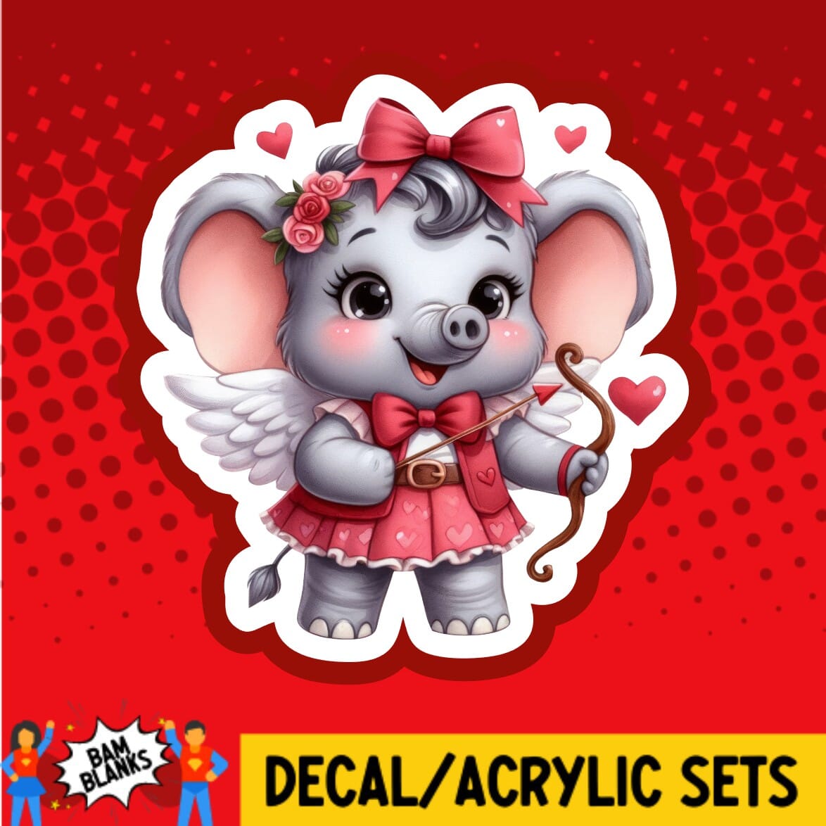 Elephant Cupid - DECAL AND ACRYLIC SHAPE #DA01760