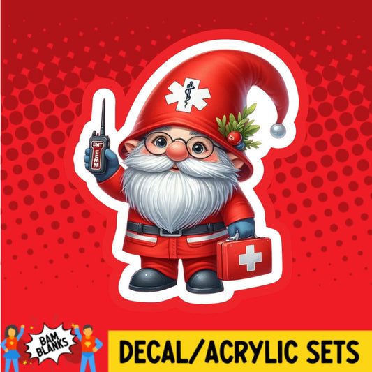EMT Gnome - DECAL AND ACRYLIC SHAPE #DA02135