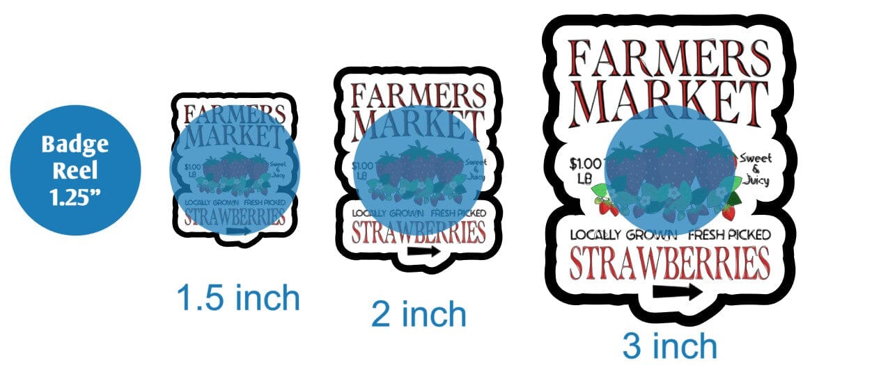 Farmers Market Strawberry - DECAL AND ACRYLIC SHAPE #DA02116