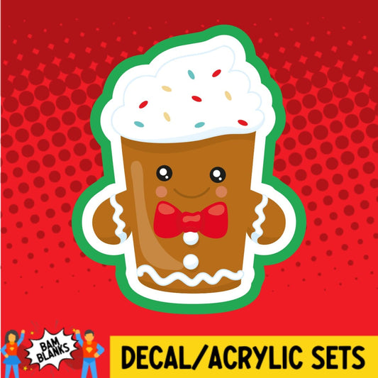 Gingerbread Cup - DECAL AND ACRYLIC SHAPE #DA01628