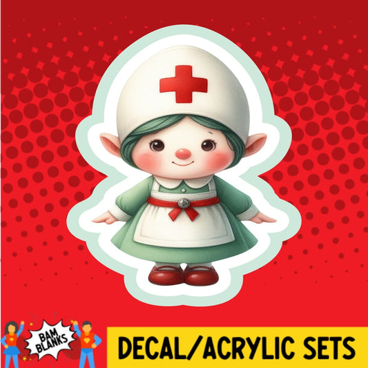 Gnome Nurse 2 - DECAL AND ACRYLIC SHAPE #DA02127