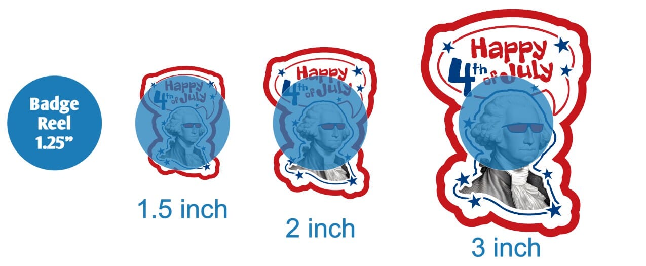 Happy Fourth of July George Washington - DECAL AND ACRYLIC SHAPE #DA01885