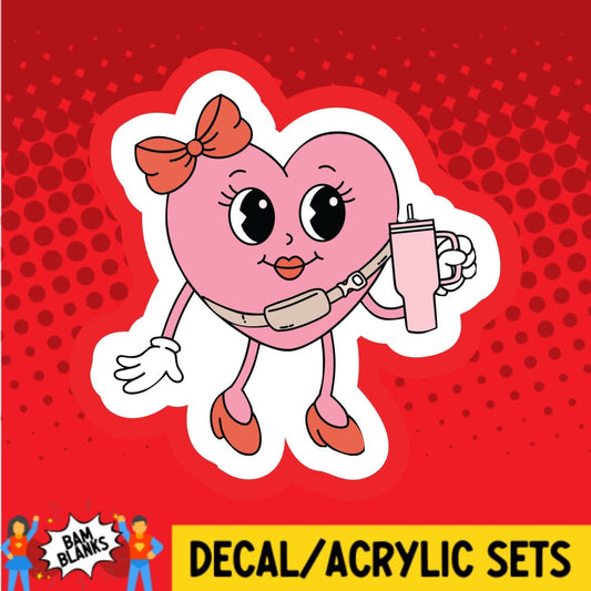 Heart Bougie - DECAL AND ACRYLIC SHAPE #DA01784