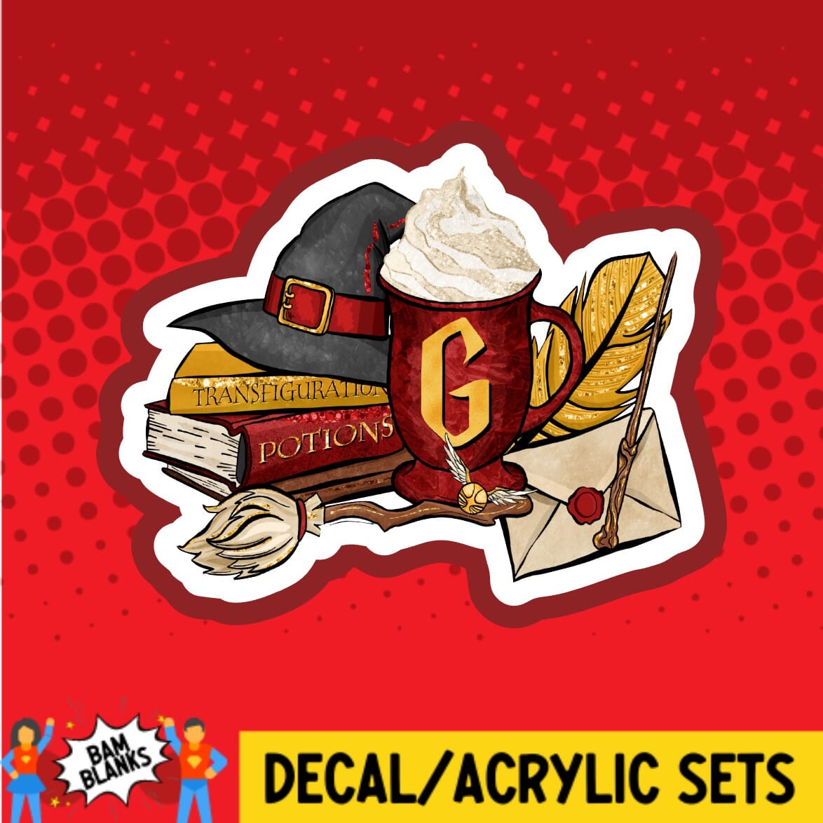 HP Lion House DECAL AND ACRYLIC SHAPE DA01840 BAM Blanks And More hp-lion-house-decal-and-acrylic-shape-da01840-bam-blanks-and-more