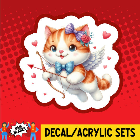 Kitten Cupid - DECAL AND ACRYLIC SHAPE #DA01757