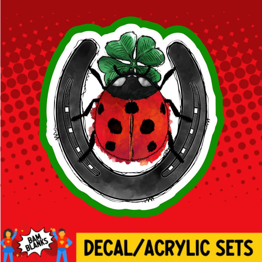 Ladybug and Horseshoe - DECAL AND ACRYLIC SHAPE #DA01683