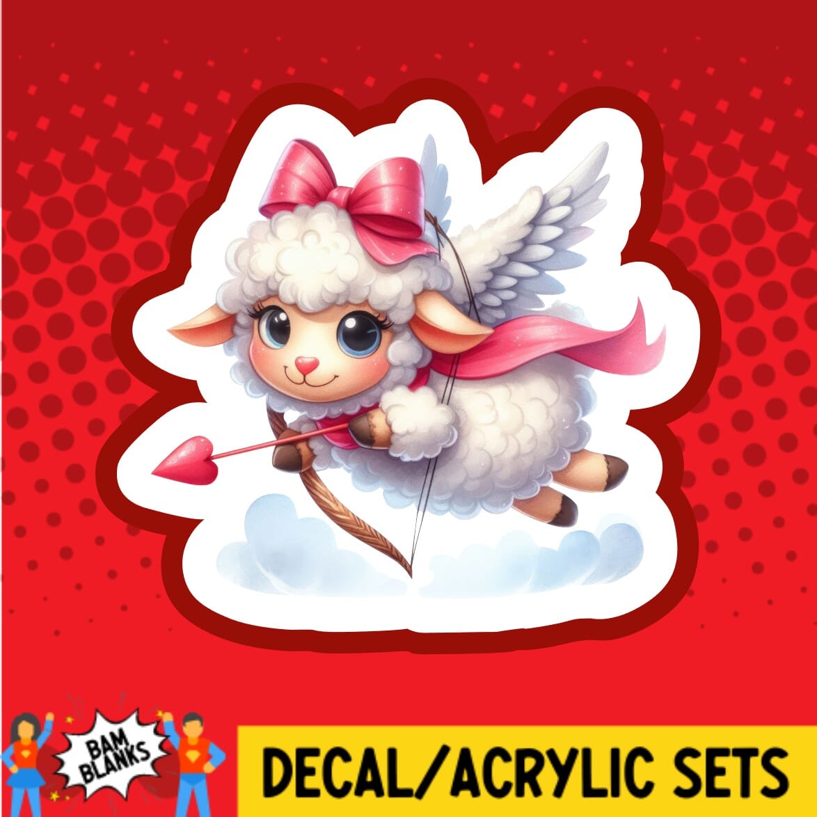 Lamb Cupid - DECAL AND ACRYLIC SHAPE #DA01758