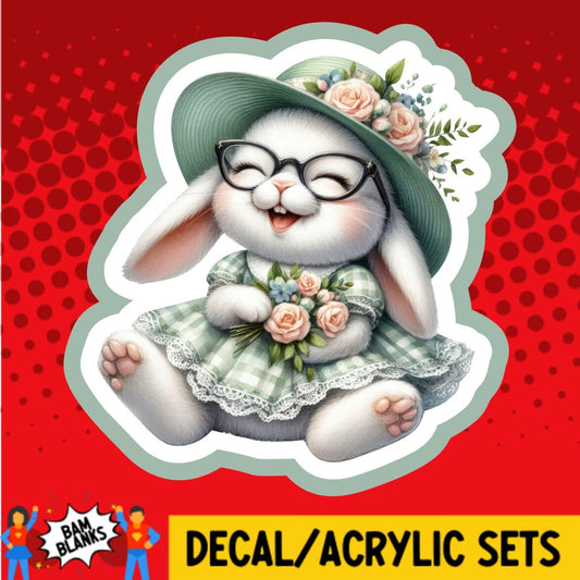 Laughing Bunny - DECAL AND ACRYLIC SHAPE #DA01881