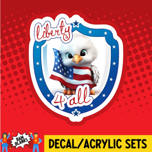 Liberty For All Eagle - DECAL AND ACRYLIC SHAPE #DA01887