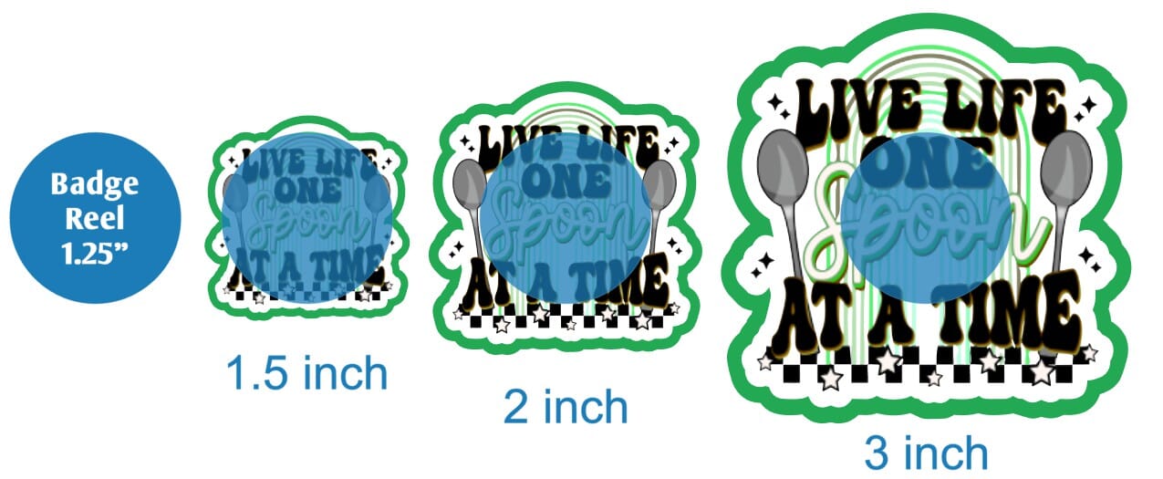 Live Life One Spoon At A Time - DECAL AND ACRYLIC SHAPE #DA02107