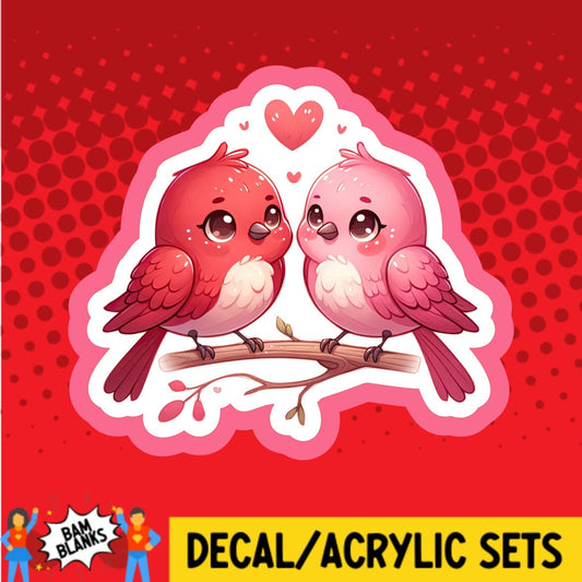 Love Birds - DECAL AND ACRYLIC SHAPE #DA01777