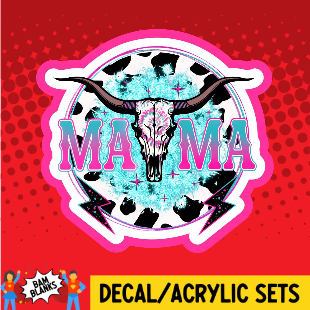 Mama Western - DECAL AND ACRYLIC SHAPE #DA02032 – BAM Blanks and More