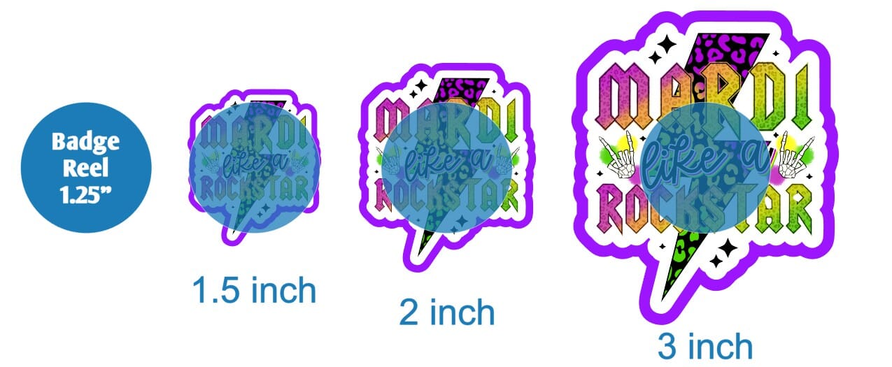 Mardi Like a Rockstar - DECAL AND ACRYLIC SHAPE #DA01910