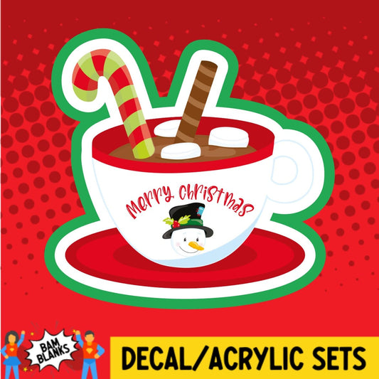 Merry Christmas Mug - DECAL AND ACRYLIC SHAPE #DA01626