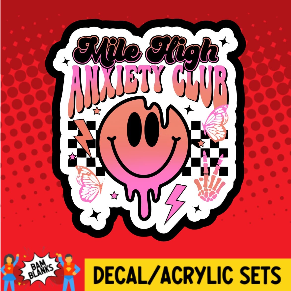 Mile High Anxiety Club - DECAL AND ACRYLIC SHAPE #DA02111