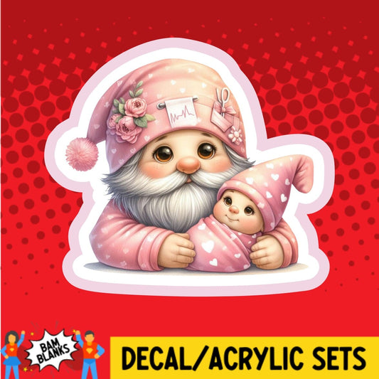 Newborn Gnome - DECAL AND ACRYLIC SHAPE #DA02134