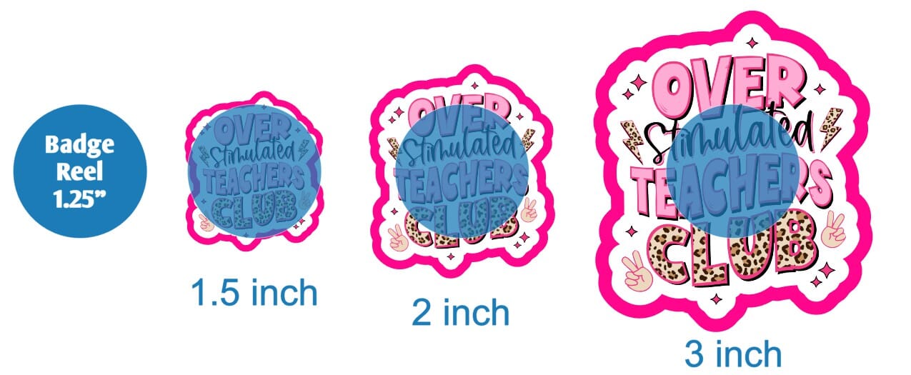 Overstimulated Teachers Club - DECAL AND ACRYLIC SHAPE #DA01943
