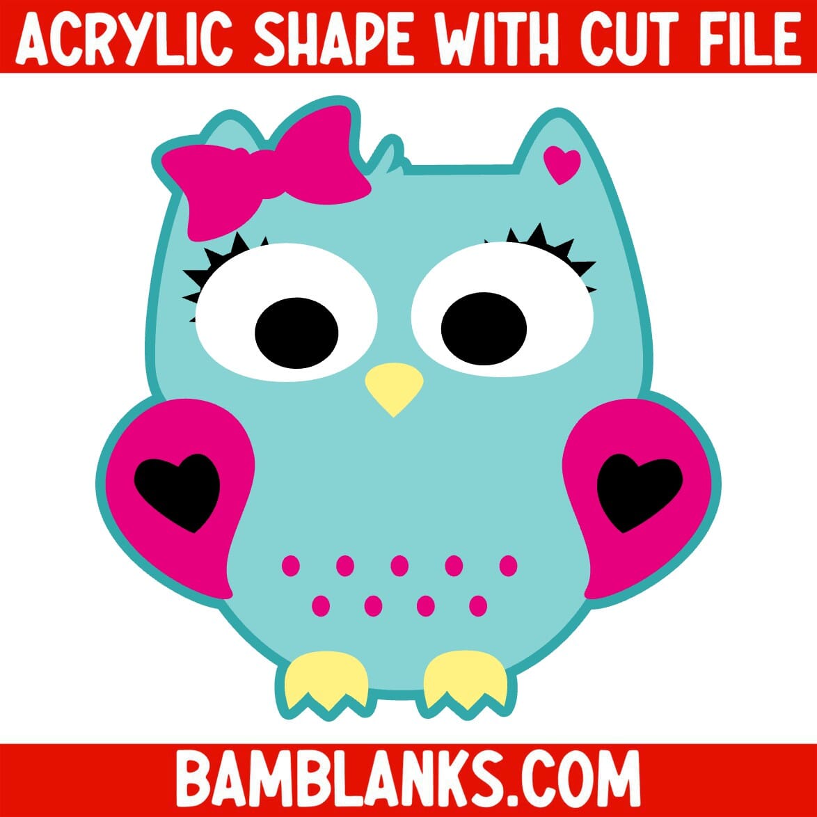 Owl Girl - Acrylic Shape #281