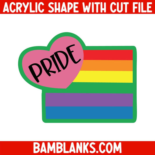 Pride Flag - Acrylic Shape #1407