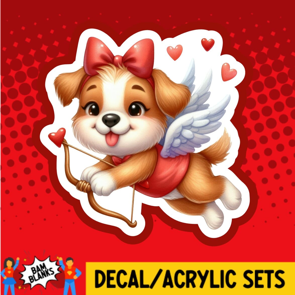 Puppy Cupid - DECAL AND ACRYLIC SHAPE #DA01761