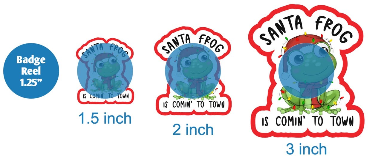 Santa Frog is Comin to Town - DECAL AND ACRYLIC SHAPE #DA01595