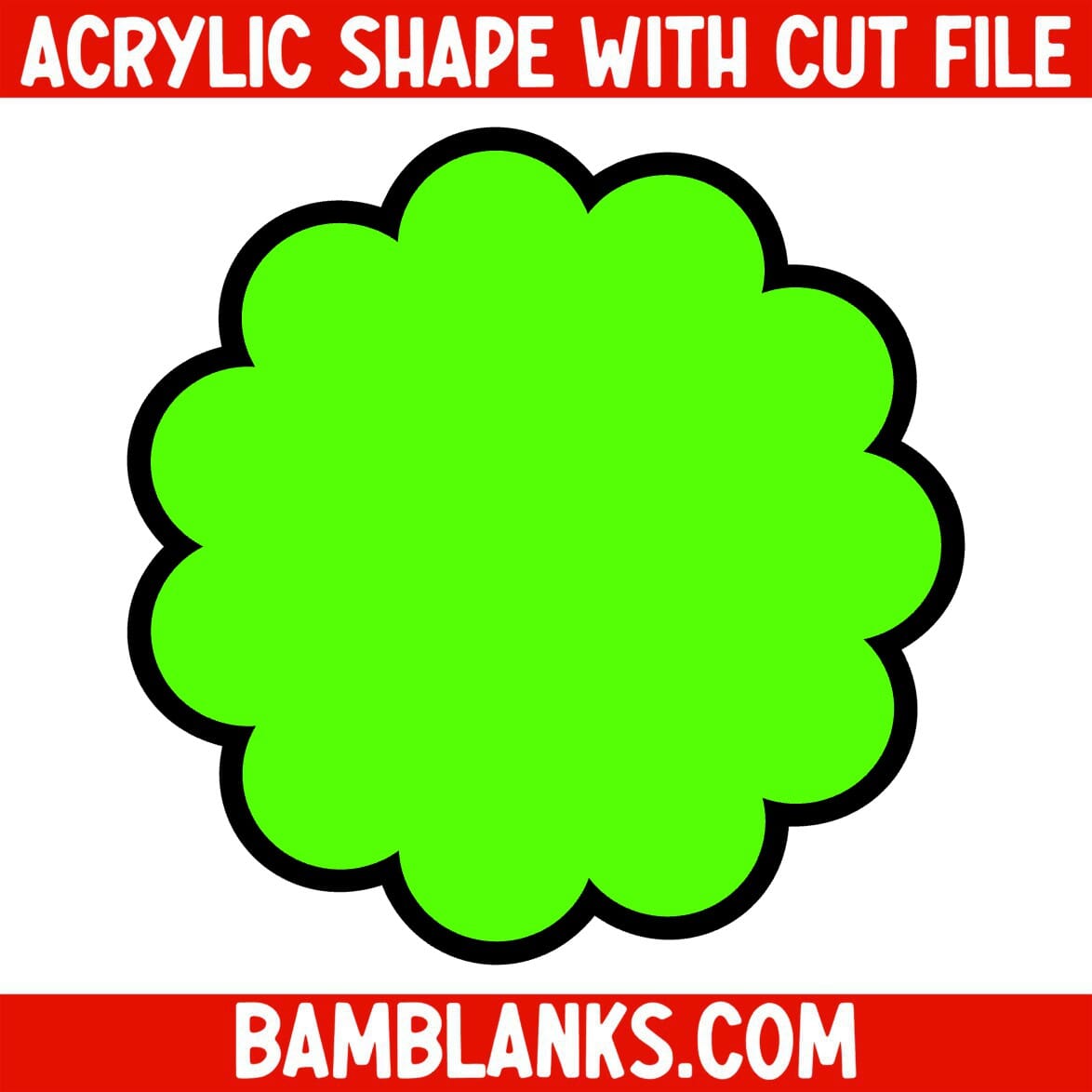 Scalloped Circle - Acrylic Shape #358