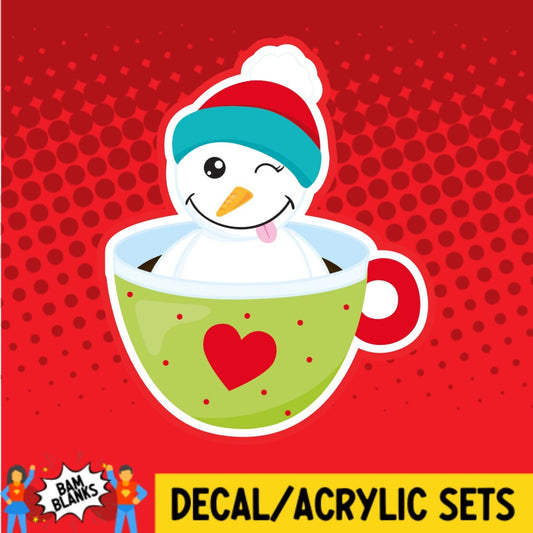Snowman Mug 2 - DECAL AND ACRYLIC SHAPE #DA01630