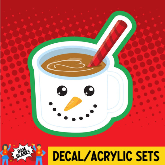Snowman Mug 3 - DECAL AND ACRYLIC SHAPE #DA01629