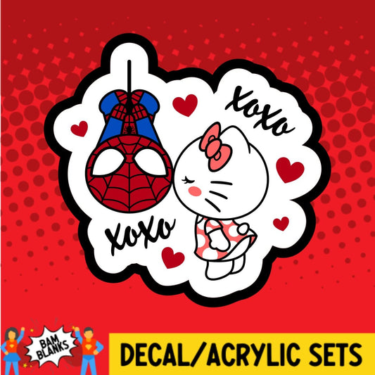 Spider Kitty Kiss - DECAL AND ACRYLIC SHAPE #DA01917