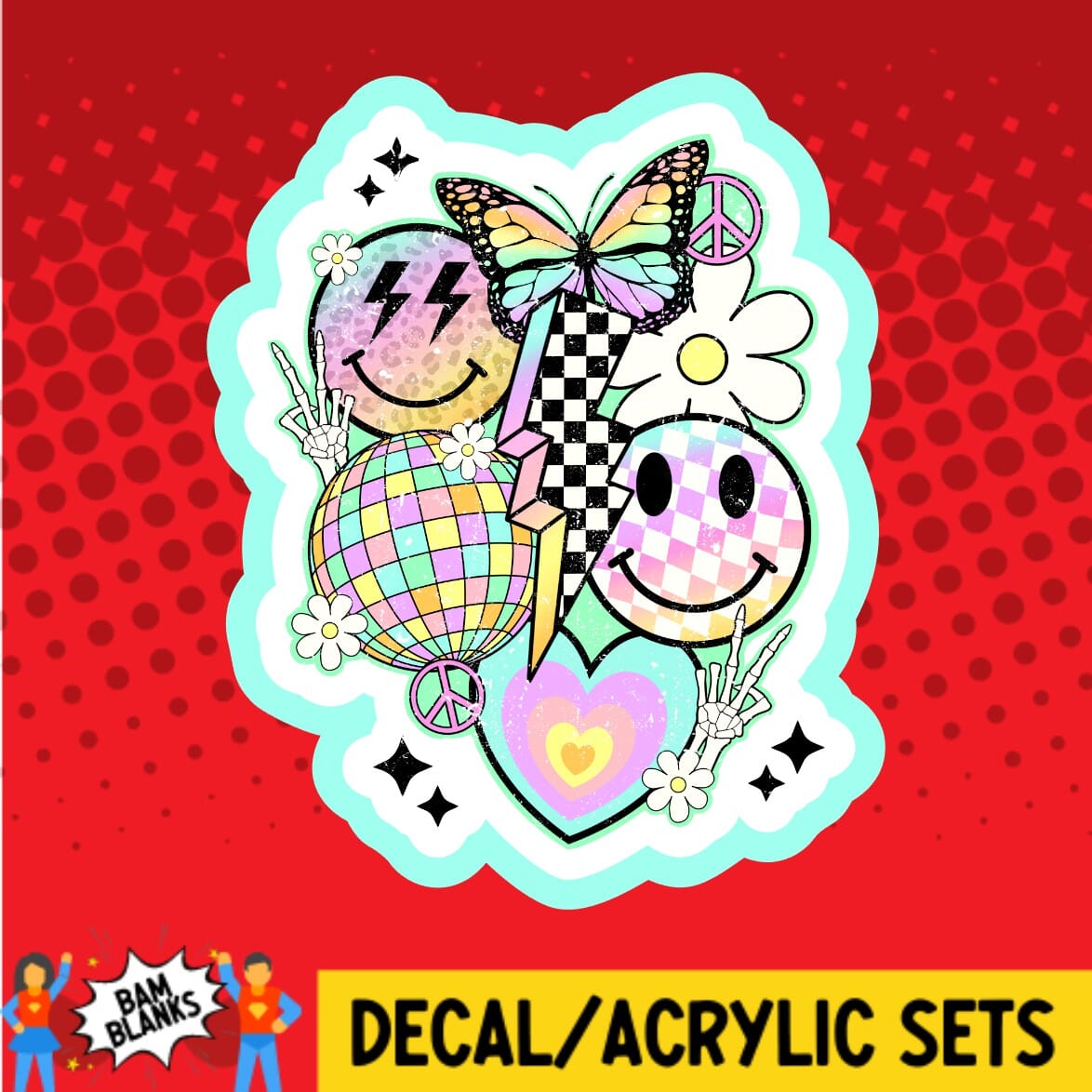 Spring Comp Decal Spring Collage - DECAL AND ACRYLIC SHAPE #DA01935 β BAM Blanks and More