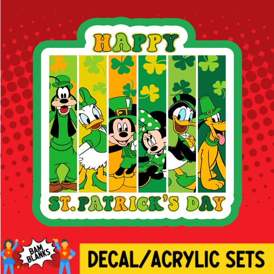 St Patricks Mouse Friends - DECAL AND ACRYLIC SHAPE #DA02015