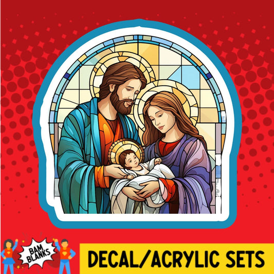 Stained Glass Nativity - DECAL AND ACRYLIC SHAPE #DA01665