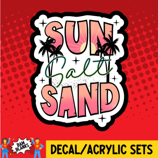 Sun Salt Sand - DECAL AND ACRYLIC SHAPE #DA02042
