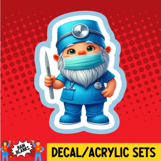 Surgical Gnome - DECAL AND ACRYLIC SHAPE #DA02133